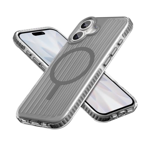 Image of GRIPP Armor Case Compatible with Mag-Safe for iPhone 17 | Military Grade 12ft Drop-Tested with D30 Technology, Corrugated Design, Raised Edges, 360 Protection, Matte Frosted Back Cover - Grey