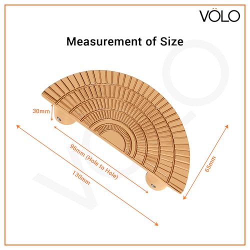 Image of VOLO Main Door Handle - Heavy Duty Pull Handle for Wooden & Glass Doors in Home, Office & Hotel Use (Model: S-626) - Pack of 1 Set (Rose Gold - 96MM)