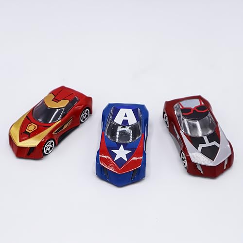 Image of Marvel Go Collection | Rapid Racer 3-Pack| Iron Man, Captain America and Ant-Man | 1:64 Diecast Toy Cars | Ages 3 and Up | Collect Them All | Birthday Gift for Kids