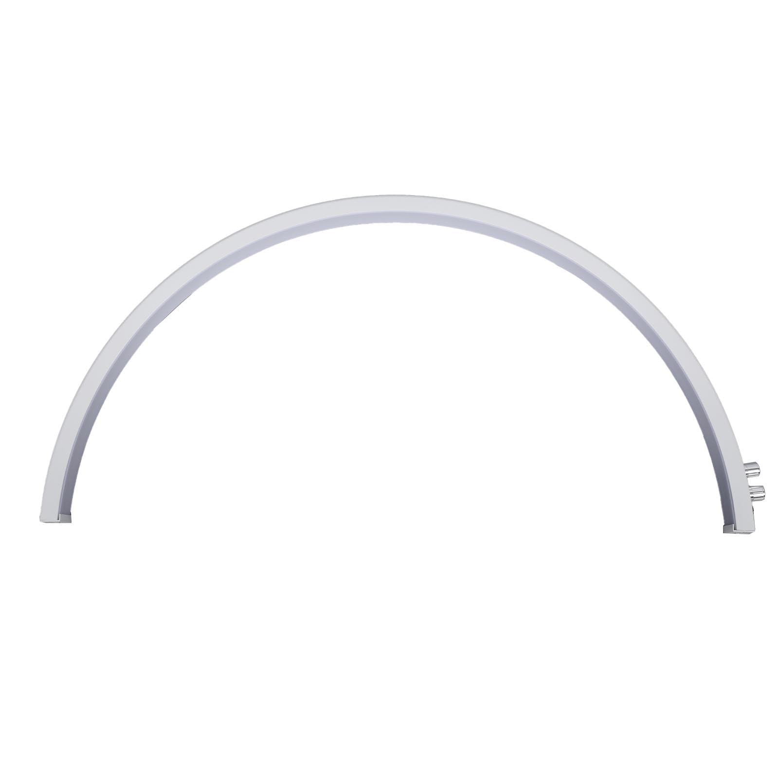 Half Moon Desk Lamp, 100 To 240V 28 Inch 2520LM Eye Protection LED Half Moon Light with Anti Slip Base for Live Streaming (UK Plug)