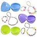 JOYIN 12 Pack Prefilled Easter Eggs with Jewelry Toys, Different Designs of Necklaces and Bracelets Girls Jewelry Set for Kids Easter Party Favor, Basket Stuffer, Classroom Exchange and Prize Supplies