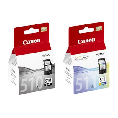 Canon PG510 (PG-510) Noir et CL511 (CL-511) Cartouche d'encre couleur pour imprimantes Pixma MP495