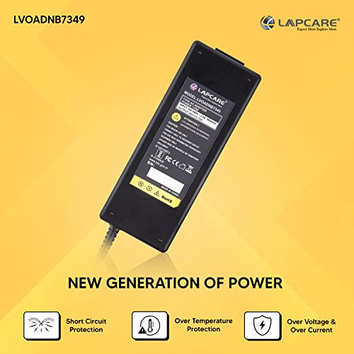 Image of Lapcare Compatible Adapter Charger for Lenovo ThinkPad T470p Notebook 135W 20V 6.75A (USB) (Without Power Cable)
