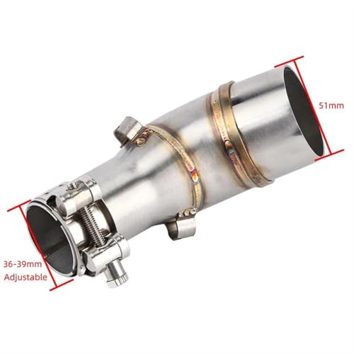 Tube connexion intermédiaire échappement inox modifié pour moto Yamaha R25 2014-2022 - 6