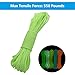 FerDIM Glow Paracord Rope 550, Reflective Parachute Cord 9 Strand 4mm Diameter Outdoor Survival Rope Glow in The Dark 100% Nylon 25ft 50ft 100ft 200ft Multi Color
