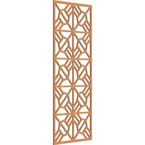 Image of 23 3 /8 inchW x 59 3 /8 inchH x 1 /4 inchT Auburn Decorative Fretwork Wood Wall Panels, Cherry