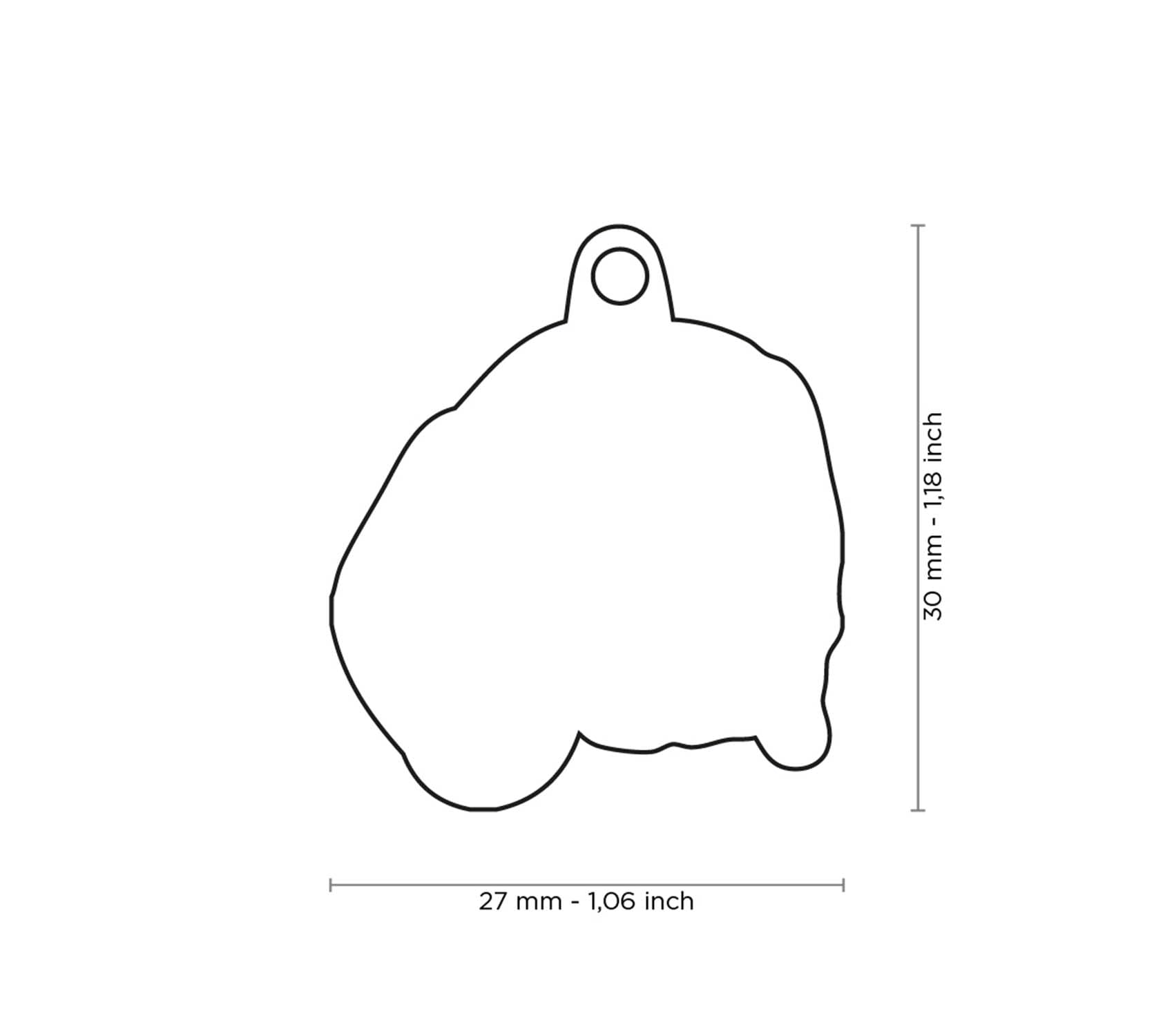 MyFamily Medaglietta per Cane Beagle Targhetta Cane Smaltata a Mano Metallo 27x30 mm