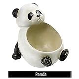 Calunce Cute Panda Succulent Pots with Drainage Creative Cartoon Home Decoration Succulent Vase Flower Pots/Resin Plant Pot