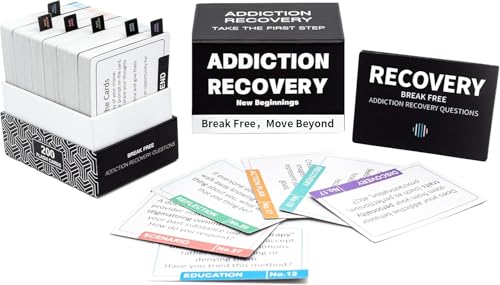 200 Addiction Recovery Cards for Engaging Group Therapy & Conversations Icebreaker Tools for Addressing Substance Abuse Mental Health Enhancement and Preventing Relapse