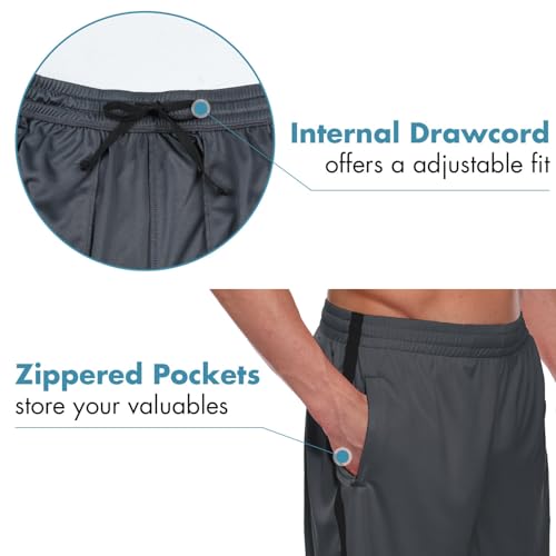 Image of BALEAF Men's Athletic Basketball Shorts Training Workout Zipper Pockets