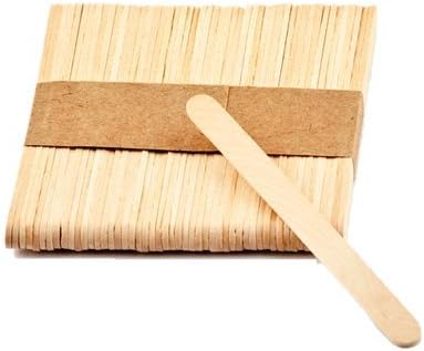 Natural Wooden Plain Ice Cream Sticks Popsicle Sticks : 50 Pcs