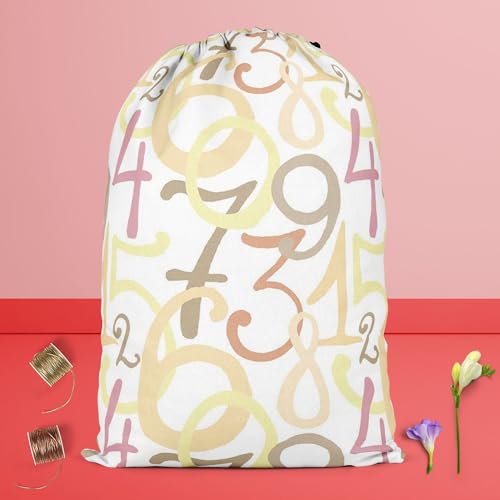 Image of ArtzFolio Numbers | Reusable Sack Bag | Bag for Gym, Storage, Vegetable & Travel