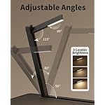 Laptop Bed Tray Desk with LED Desk Light, SAIJI Adjustable Laptop Stand for Bed, XX-Large PVC Leather Foldable Table with Book Stand,Wrist Rest, Extra Leg Room(Black) - Image 2