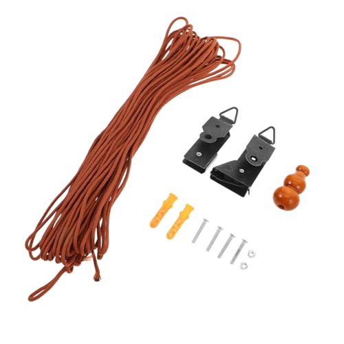 Kisangel 1 Set Curtain Roller Lift Tool for Grass Window Shades Vintage Design Blinds Strings Replacement Kit Easy Installation Fittings Without Hook