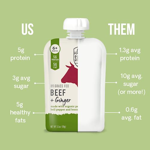 image for Serenity Kids 6+ Month Baby Food Pouches Puree w/Ethically Sourced Mea
