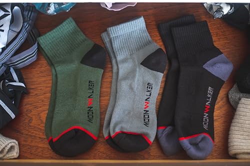MoonWalker Extra Soft and Durable Quarter Crew Socks Made with KEMP (3-Pack)4
