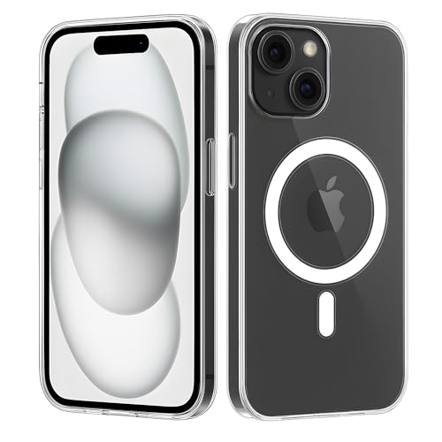 Image of Anti-Yellow Clear Case for iPhone 15 | UV Shield Technology | Zero-Yellowing Formula | MagSafe Compatible | Drop Protection (TPU + Polycarbonate | Crystal Clear)