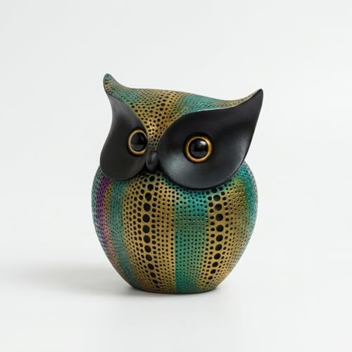 Image of Xtore Modern Classy Lucky Owl Resin Art Figure Showpiece -(Pack of 1,Multicolor)