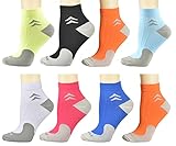 beusilay 8 Paar Kompressionssocken Wandersocken Laufsocken(8-15mmhg), Plantarfasziitis Fußgewölbeunterstützung,Sportsocken für Damen und Herren