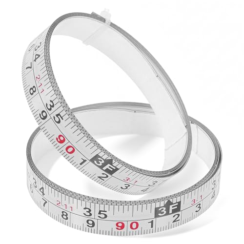 Lnngub 2 Pack Adhesive Measuring Tape,39 Inch Ruler Tapes Peel and Stick On Tape Measure Sticker,Imperial & Metric Scales Left-Right Reading Ruler for Woodworking,Drafting Table Saw Measuring