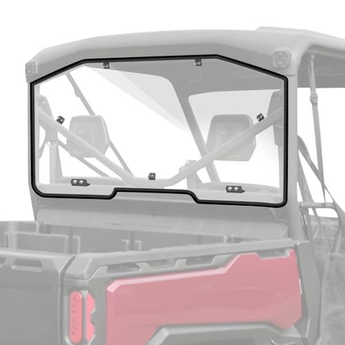 Image of StarknightMT Rear Windshield Full Back Window Compatible with Can-Am Defender 2016-2026 HD5 HD8 HD10 Max, UV-Proof Polycarbonate Rear Window Windscreen (Clear)