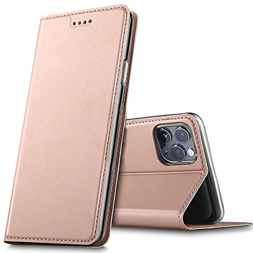 Verco Case compatible with Apple iPhone 11 Pro, Flip Wallet Cover with Magnetic Closure for iPhone 11 Pro Phone Case - rose gold