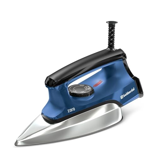 Image of Goldmedal Zoro 1100W Dry Iron| Non-stick Premium Triple Coated Soleplate| 5 Fabric Setting|1.8 Meter Cord|360 Swivel Cord| Indicator Lamp for Heating| 2.5 Years Warranty| Light Weight (Blue)