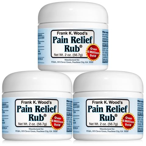 FRANK K. WOOD'S PAIN RELIEF RUB-2 oz (3 Jars)