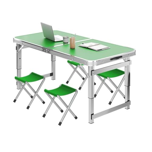 Table de camping pliable en aluminium réglable avec tabourets intégrés
