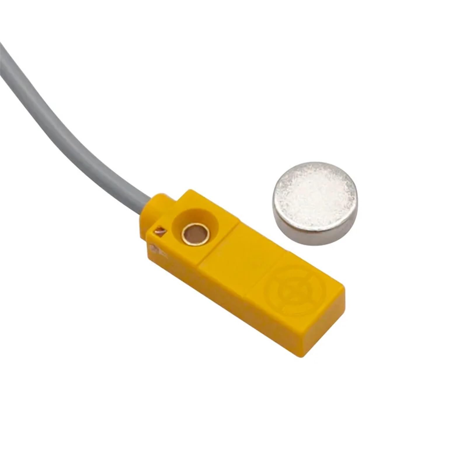 1 sensor de proximidad cuadrado, interruptor magnético, imán inducción NPN PNP, normalmente abierto, distancia detección 25 mm(Hall Npn No)
