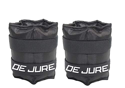 Image of DE JURE FITNESS Ankle & Wrist Weight Set, Adjustable Strap, 2.5KG Pair (2.5Kg x 2 = 5kg) (E) Black