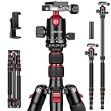 Victiv 80/85 inches Heavy Duty Tripod for Camera and Phone, 85' Camera Monopod Tripod, DSLR Binoculars Spotting Scope Camcorders Video Tripod Stand, 360 Degree Ball Head, 35 lbs Loads