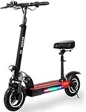 Kugoo Kirin M4 Scooter eléctrico Todoterreno Plegable Neumático de Neumático sin escobillas 500W Motor de 3 velocidades Freno de Disco Doble Velocidad máxima 45KM / h Pantalla LED 45KM Remoto-Negro