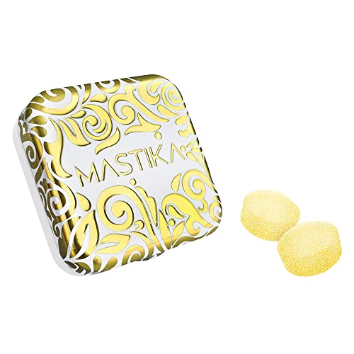 MASTIKA GUM | Natural Premium Mastic Chewing Gum | Sugar Free + Aspartame Free | Long Lasting Mastic Flavor | Non GMO + Gluten Free | Vegan + Keto Friendly | Tin of 12 Pieces