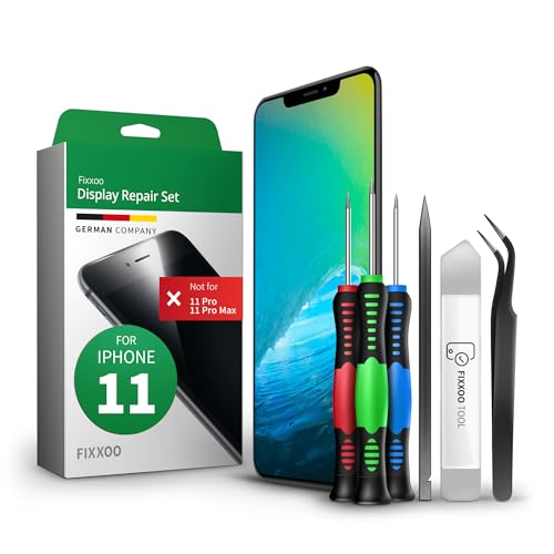GIGA Fixxoo® Display für iPhone 11 [inkl. Werkzeug-Kit] - Retina LCD Glas mit Touchscreen -...