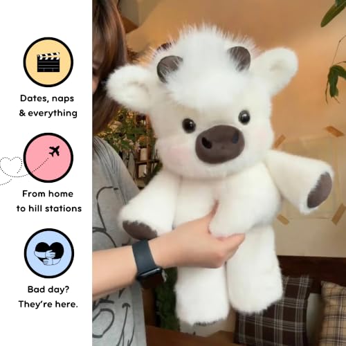 Image of Flufies Plush Soft Toys for New Born Baby and Baby Boy - Soft and Easy Wash Plush - Huggable Plush Toys for Girls and Boys - Soft Toy for Home Decor (White Running)