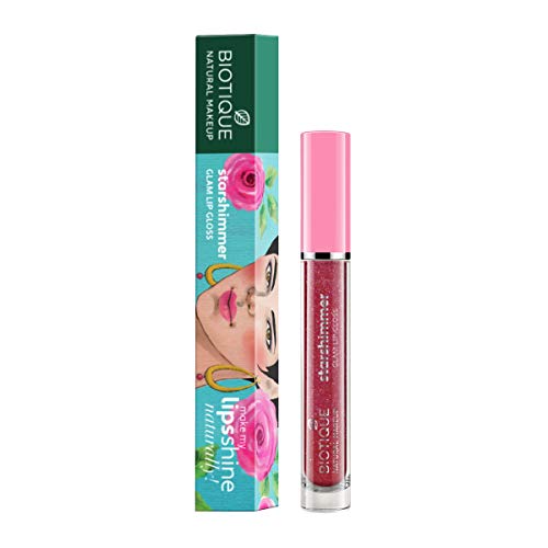 Image of Biotique Natural Makeup Starshimmer Glam Lipgloss, Daring Desire, 3ml (Pack of 2)