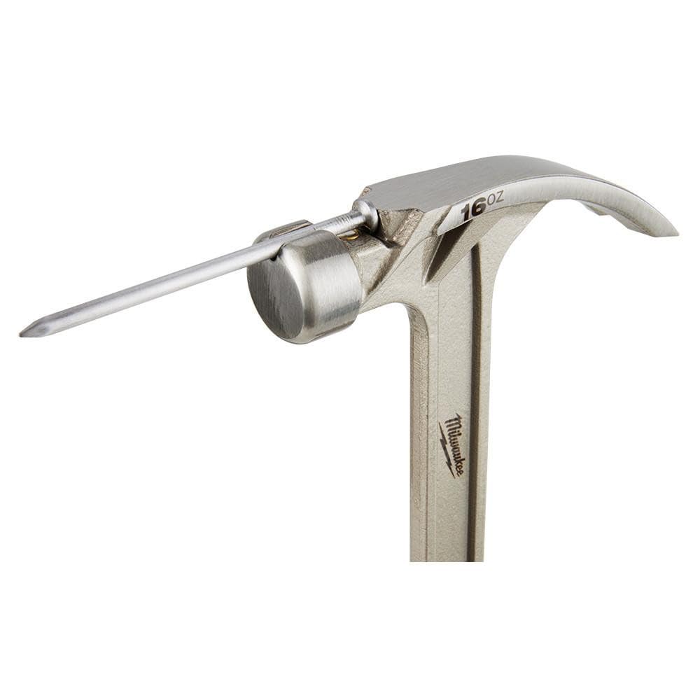 Milwaukee Marteau à panne à panne hybride à face lisse de 16 oz Manche en fibre de verre 13 po