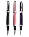3 PCS Jinhao X750 Fountain Pen Medium 18KGP Nib in 3 Colors(Black, Purple, Pink) with Transparent Pen Pouch