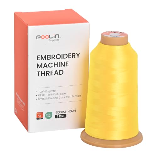 Image of Poolin Polyester Machine Embroidery Thread 4000M 40WT Apricot Orange 0824
