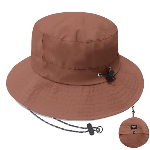 Image of PFFY Waterproof Bucket Hat Rain Quick Dry Hats for Men Women Packable Sun Hat for Fishing Hiking Outdoors