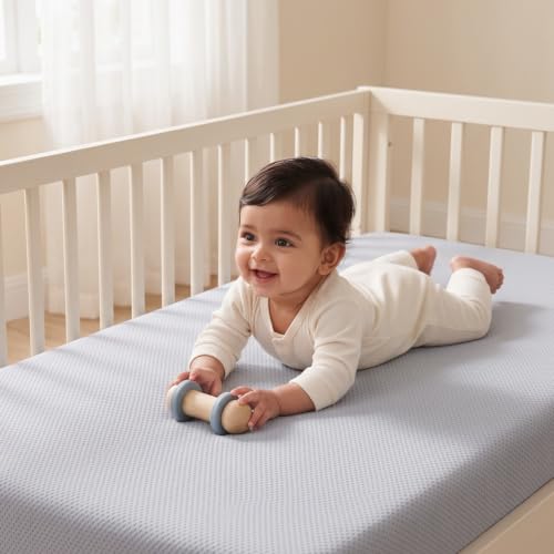 Image of Cherilo Memory Foam Baby Mattress for 0 to 2 Years | 1 Year Warranty | Suitable for Baby Cot, Crib, Bassinet, Washable Waterproof Cover - 48 inch x 24 inch x 4 inch - Pack of 1