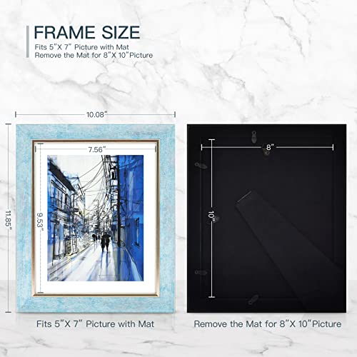 Xuanluo 8X10 Picture Frames Set Of 4 Rustic Retro Photo Frame With Tempered Glass Wall Mount And Tabletop Display Family Friends Wedding Gift #TOP2