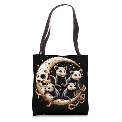 Opposum Moon With 4 Possums And Dead Moon Costume Tote