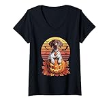 Photo Gallery donna halloween retro german shorthaired pointer dog gsp maglietta con collo a v Photo Gallery donna halloween retro german shorthaired pointer dog gsp maglietta con collo a v