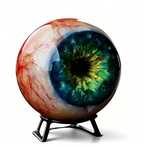 Hyper-Realistic Monster Eye Decor, Realistic Eye Ball, Monster Eyes Sculpture, Deep Green Iris & Red Veins, Eerie Illusion, Unique Gothic Gift for Party Haunted House Eve Party(Blue)