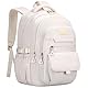 HORHEAR Schulrucksack für Mädchen, ästhetischer Rucksack für Damen, niedliche Büchertasche, adrette College (Beige)