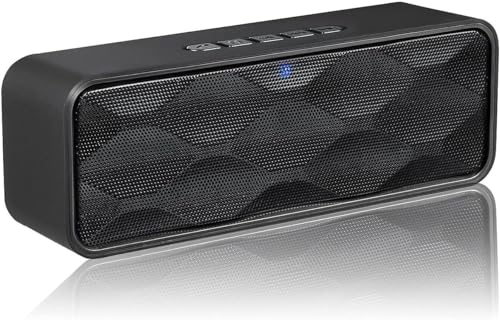 SOYTO Bocina Bluetooth Portátil, Altavoz portátil Bluetooth 5.0 con Sonido estéreo, Ranura para Tarjeta TF, FM y...