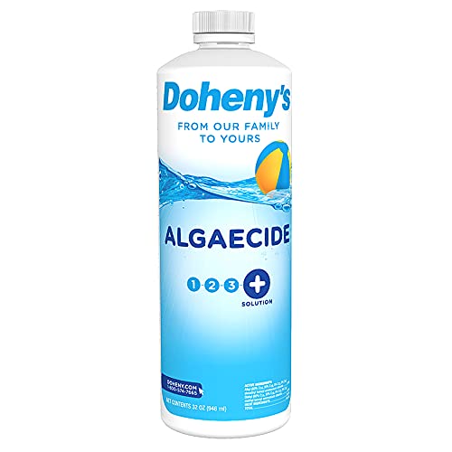 Image of Doheny's Algaecide | 100% Professional-Grade | Effective Against Most Types of Algae | Works with Chlorine & Bromine Based Pools | Non-Foaming & Non-Staining Formula | 1QT