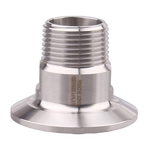 DERNORD 1.5 Inch Sanitary Tri Clamp to 3/4" Male Tri Clover by DERNORD - Used condition - US$10.59